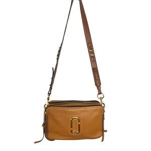 Marc Jacobs Tan Leather Snapshot Crossbody Bag with Gold Hardware